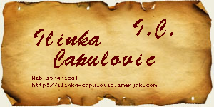 Ilinka Capulović vizit kartica